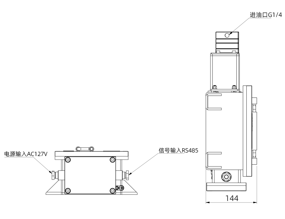 矿用油液输送泵安装示意图